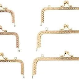 HEAVENGLOW Square Embossed Metal Purse Handbags Frame Kiss Clasp Sewing Lock 8.5cm | Handbag Accessories-picture-15