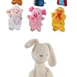 Old Macdonald Farm Animals Finger Puppets 10pcs+Kids Baby Plush Toys Bunny-picture-13