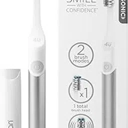 Soniclean 4U Sonic Toothbrush, Oral Care, Electric Toothbrush for Adults, Battery Toothbrush for Adults, Sonic Electric Toothbrush, Electric Toothbrushes with Cover, Silver-image-75