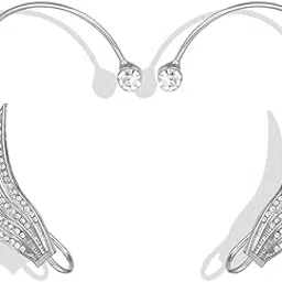 el regalo Women's Zircon Ear Cuff Wrap No Piercing Earring- Sparkling Rhinestone Angel Wing Ear Cuffs Non-Piercing Earrings Glitter Iced Out Crystal Angel Wings Cartilage Climber Ear Wrap-picture-55