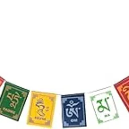 Tibetan Buddhist Prayer Flag, Multicolor Ladakh Prayer Flag, Om Mani Padme Hum Mantra Flag, Himalayan Prayer Tibetan Buddhist Flag for Bike, 22 Inch-picture-26