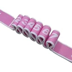 JAZZY PEARLS® Yoga Strap Flexible Non Elastic Stretching Strap for Sports Dance Gymnastics 4cmx90cm White and Pink-Sporting Goods-Fitness, Running & Yoga-Yoga & Pilates-Yoga Straps-image-63