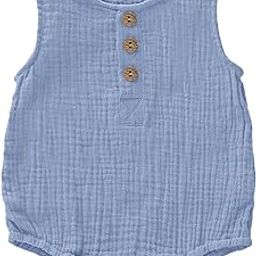 mom's home Organic Cotton Muslin Baby Onesie/Bodysuit | Pack of 1 |-picture-2
