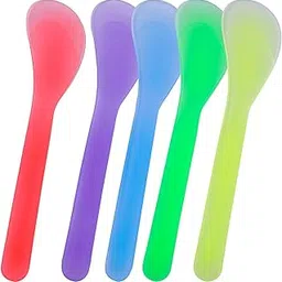 Cosmetic Spatula Disposable Makeup Frosted Tip Spatula Plastic Makeup Tools Spoon Cosmetic Mask Spatulas Facial Cream Scoop Mask Spoon Stick for DIY and Sampling [ pack of 10 pc ]-image-56