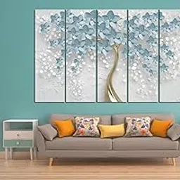 KYARA ARTS Big Size Multiple Frames, Beautiful Wall Art Painting Wooden Framed Digital Painting (50inch x 30inch) (Design-2)-image-1