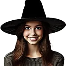 FancyDressWale Black Witch Hat, Conical Shape, Suitable for Halloween Costume one size fits all-image-18