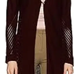 Women's Synthetic V Neck Ethnic Cardigan-image-48