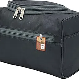 atorakushon® Fabric Grey Makeup Storage Box Travel Vanity Cosmetic Toiletry Bag Necklace Wardrobe Organizer Jewellery Pouch for Women-picture-14