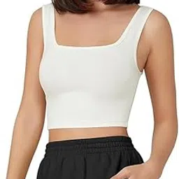 hndb Women Crop Tops and Tunics Designer Sando Tops Women's & Girls Solid Ribbed Tank Tops-picture-50