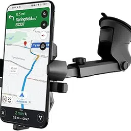 Red Champion Universal Car Mobile Holder – One Touch Lock, 360° Rotation, Long Neck, Strong Silicone Suction Cup – Dashboard & Windshield Phone Mount Stand for All Smartphones (Black)-picture-35