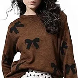 kasma Women’s Acrylic Round Neck Printed Sweater – Stylish Long Sleeve Winter Pullover with Soft Warmth & Trendy DesignKSM-26-picture-12