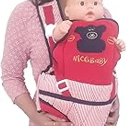MammaChamp Kangaroo Baby Carry Bags | Baby Carry Wrap | Adjustable Sholder Belt | Front and Back Carrier Position | for 3 Months to 1.5 Years Kids (RED)-picture-64
