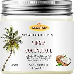 100% Pure Coconut Hair Oil – Cold-Pressed & Natural – For Hair Growth, Scalp Nourishment & Shine – Non-Sticky & Lightweight – 200ml with Khadi India-image-99