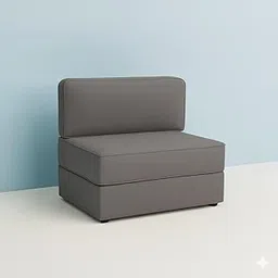 Karmakasa Foldable PU Foam Sofa Cum Bed Single Seater 36 inch Width, Space Saving for Living Room,Grey-image-7