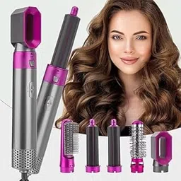 Drumstone 𝟓 𝐘𝐄𝐀𝐑𝐒 𝐖𝐀𝐑𝐑𝐀𝐍𝐓𝐘 5 in 1 Hair Dryer Brush, Blow Dryer with Comb & Curling Attachment, Hot Air Brush Styler with Auto Wrap Curl, Negative Ionic Hair Straightener for Women-image-8