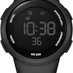 shocknshop Digital Sports Silicone Stylish Multifunctional Electronic LED Black Dial Wrist Watch for Men Boys -W79-picture-54