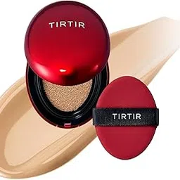 TIRTIR All Mask Fit Red Cushion Foundation, Full Coverage, Skin Fit, Satin Glow Finish, Korean Cushion Foundation #27N Camel, 4.5G image 1