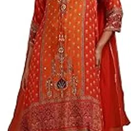 Womens Crepe Floral Print Suit Set With Sequins-image-30