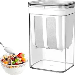 1100ml Curd Yogurt with Lid, Multifunctional Yogurt Maker Machine, Yogurt Filter for Creating Dahi Fresh, Whey Separator, Hung Curd Strainer-Multicolor-image-28