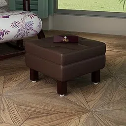 Wooden Twist Reposa Floral Print Wooden Cushioned Footrest Stool (Design-5)-image-72