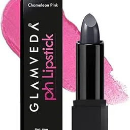 Glamveda Ph Lipstick | Color Changing Black Lipstick With Glossy Pink Payoff | Long Lasting Nourishment, SPF 10, Enriched With Vitamin E & Jojoba Oil| Vegan & Paraben Free | 4 gm Pack of 1-picture-10