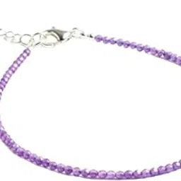 agatesvibe Raw Pyrite, Amethyst & Red Garnet Anklet for Women | Healing Crystal Jewelry for Wealth, Money, Protection & Power | Handmade Natural Stone Spiritual Gift Jewelry (Pack of 1)-picture-11