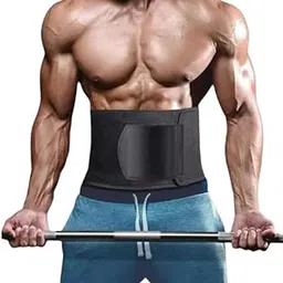 Sweat Belt, Stomach Belt for Men and Women Non-Tearable, Sauna Waist Trainer Weight Lose Belt, Exercise Belt Tummy (Pack of 1) Black-picture-22