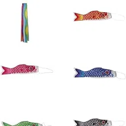 VELURA 6pcs Colorful 150cm Japanese Windsock Carp KoiNobori Wind Streamer Make a wish|1|Other Japanese Collectibles| Asian |Cultures & Ethnicities-image-31