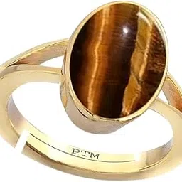 Natural Tiger Eye 5.25 Ratti or 5 Carat Astrological Certified Gemstone Panchdhatu/5 Metals Gold Plated Adjustable Ring for Men & Women - fba3525-image-73