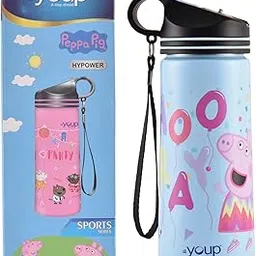 YOUP Stainless Steel Color Kids Water Bottle HYOWER - 750 ml (BLUE)-image-27