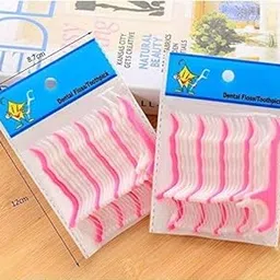 Diano Dimzi Dental Tooth Pick Flossers Toothpick Cleaners, Tooth Flossing Head Oral Dental Hygiene Brush, Tooth Cleaning Tool (White Pink) (Pack Of 100Pcs)-picture-19