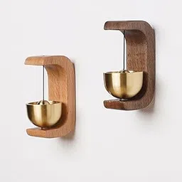 Unique Doorbells Wind Chime Housewarming Gift Wood Refrigerators Gate Light Color-picture-32