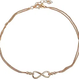 925 Sterling Silver Infinity Rose Gold Anklet (Single) | Gift for Women & Girls | With Certificate of Authenticity & 925 Stamp | Women's Day|Mother's Day-image-4