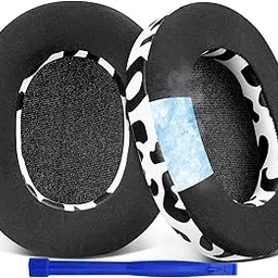 SOULWIT Cooling-Gel Replacement Earpads for Sony WH-1000XM5 (WH1000XM5) Noise Canceling Headphones, Ear Pads Cushions with High-Density Noise Isolation Foam, Added Thickness - Snow Leopard-picture-18