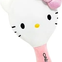 The Crème Shop X Hello Kitty Limited Edition Plush Portable Mirror - Genuine Sanrio - Soft Plush Covering - Glass Mirror - Embroidered Features - Sparkly Pink Bow - Ideal for Hello Kitty Lovers-picture-49
