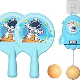 Portable Pong Paddle Set,Table Tennis Trainer Hangings Set | Adjustable Table Tennis Parent-Child Interactive Game Toy for Friends Family Chidren Best Gift-picture-13