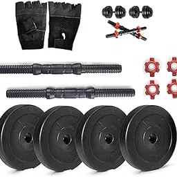 SPIRO Home Gym with P.V.C Weight Plates,Dumbbell Rods for Fitness, Weight Lifting, Body Shaping with 1 Pair Gym Gloves & Body Toning-picture-24