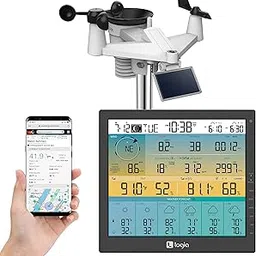 Logia 21-in-1 Wireless Weather Station with 7-in-1 Solar Sensor Array, 6-Day Forecast, Wi-Fi, Large 10" Color Display, Wind Speed/Direction, Rainfall, UV Index, Light Intensity, Temperature & Humidity-image-16