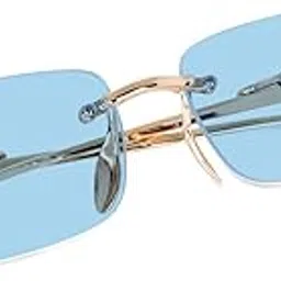 az cart Luxury Vintage Gold Frame Rectangular Premium Designer UV400 Protected Sunglasses For Men And Women | Unisex Eyewear |-picture-16