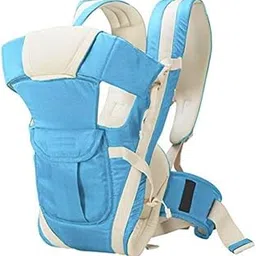 SmilyKid Baby Carrier Bag/Adjustable Hands Free 4 in 1 Baby/Baby Safety Belt/Child Safety Strip/Baby Sling Carrier Bag/Baby Back Carrier Bag Front Carry Facing (Sky Blue)-image-7