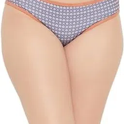 clovia Women's Polyamide Low Waist Outer Elastic Bikini Panty - Grey-picture-10