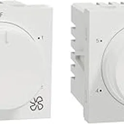 Schneider electric Unica Pure-5 Steps 360 Deg Fan Regulator, 2M, White (Pack of 2)-picture-32