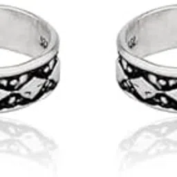 Buy 925 Silver Pankh Oxidized Toe Ring Online | Gift for Every Occassion | With Certificate of Authenticity and 925 Stamp | 6 Month Warranty-image-2