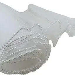 White Flower Wrapping Organza Pleated Frill with Pearl Edges -3.5 Meters – Wrinkled Wavy Net Bouquet Wrapping Paper for Gifting & Floral Decoration-picture-25