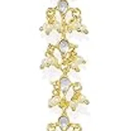 Gold Plated Traditional Multicolour Meenakari and Kundan Embellished Chandbali Style Maang Tika Embedded with Tiny Pearls for women and Girls-image-60