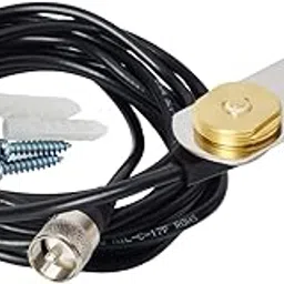 HYS TCJ-N1 3/8" to 3/4" Hole Mount with NMO Bracket L Shape Fender Mount 13'/About 4m RG-58 Coax Cable NMO to PL259 for All VHF/UHF/CB Radio NMO Antenna-picture-40