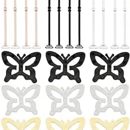 SalLady Bra Shoulder Straps Skinny 6 Pairs Lightweight Invisible Adjustable Nonskid Bra Straps with Bra Clips Butterfly-picture-35