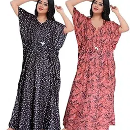 Hemant Enterprises Latest Trending Women's Cotton Printed Kaftan/Nightgown/Nighty/Maxi Style-248 Multicolour-picture-25