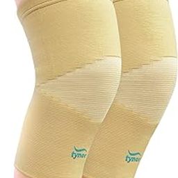 Tynor Knee Cap Air, for Men & Women | Support Pain Relief During Sports, Gym, Running | 2 Units (Black & Orange)-image-2