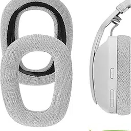 Geekria Comfort Mesh Fabric Replacement Ear Pads for Logitech Zone Vibe 100 Headphones Ear Cushions, Compatible Repair Parts (Grey)-picture-26